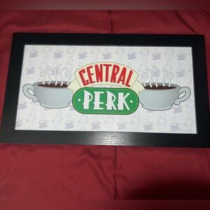 Central Perk Framed Wall Art - Green & Red Logo